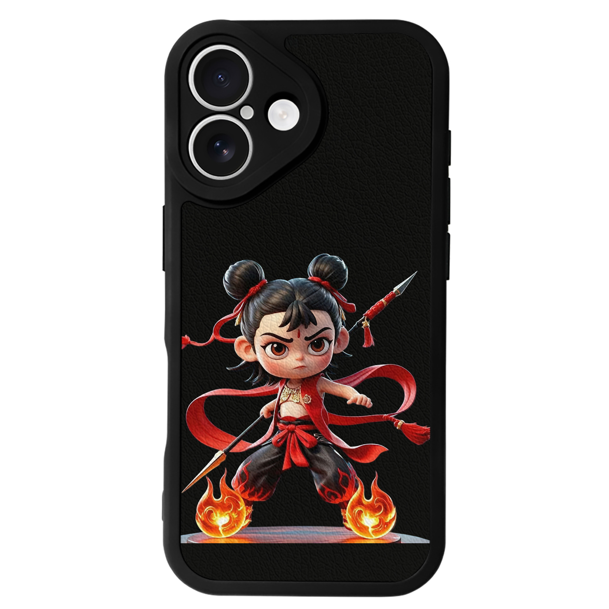 （画像用） Ne Zha 2 ナタ 魔童の大暴れ 【iPhone 16シリーズ対応】シリコンスマホケース（レザー調） 材質：シリコン